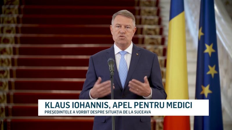 KLAUS IOHANNIS, APEL PENTRU MEDICI